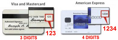 Credit Card verification Number